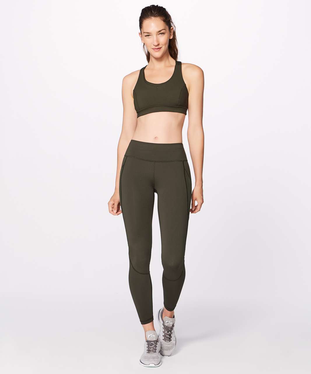 Lululemon Miles Ahead Tight (28) - Dark Olive - lulu fanatics