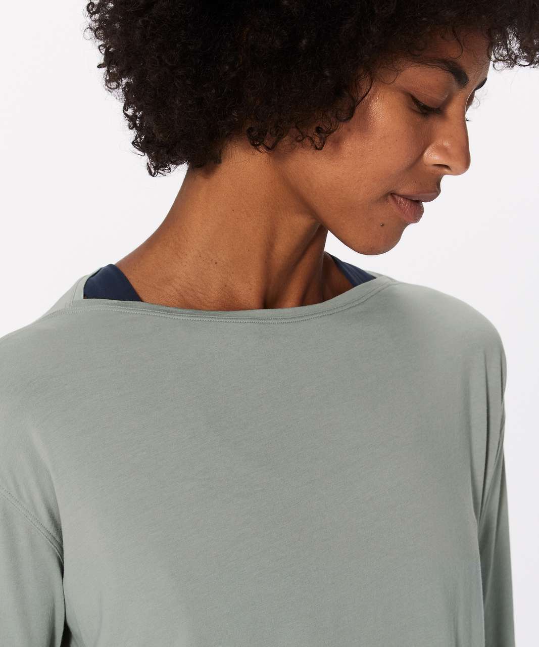 Lululemon Back In Action Long Sleeve - Misty Moss