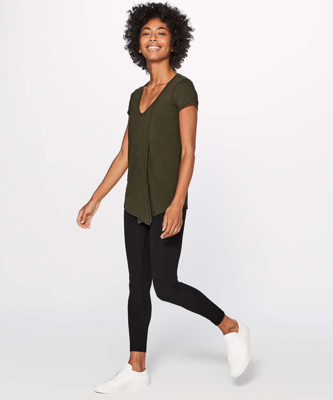 Lululemon Knot A Problem Tee - Dark Olive