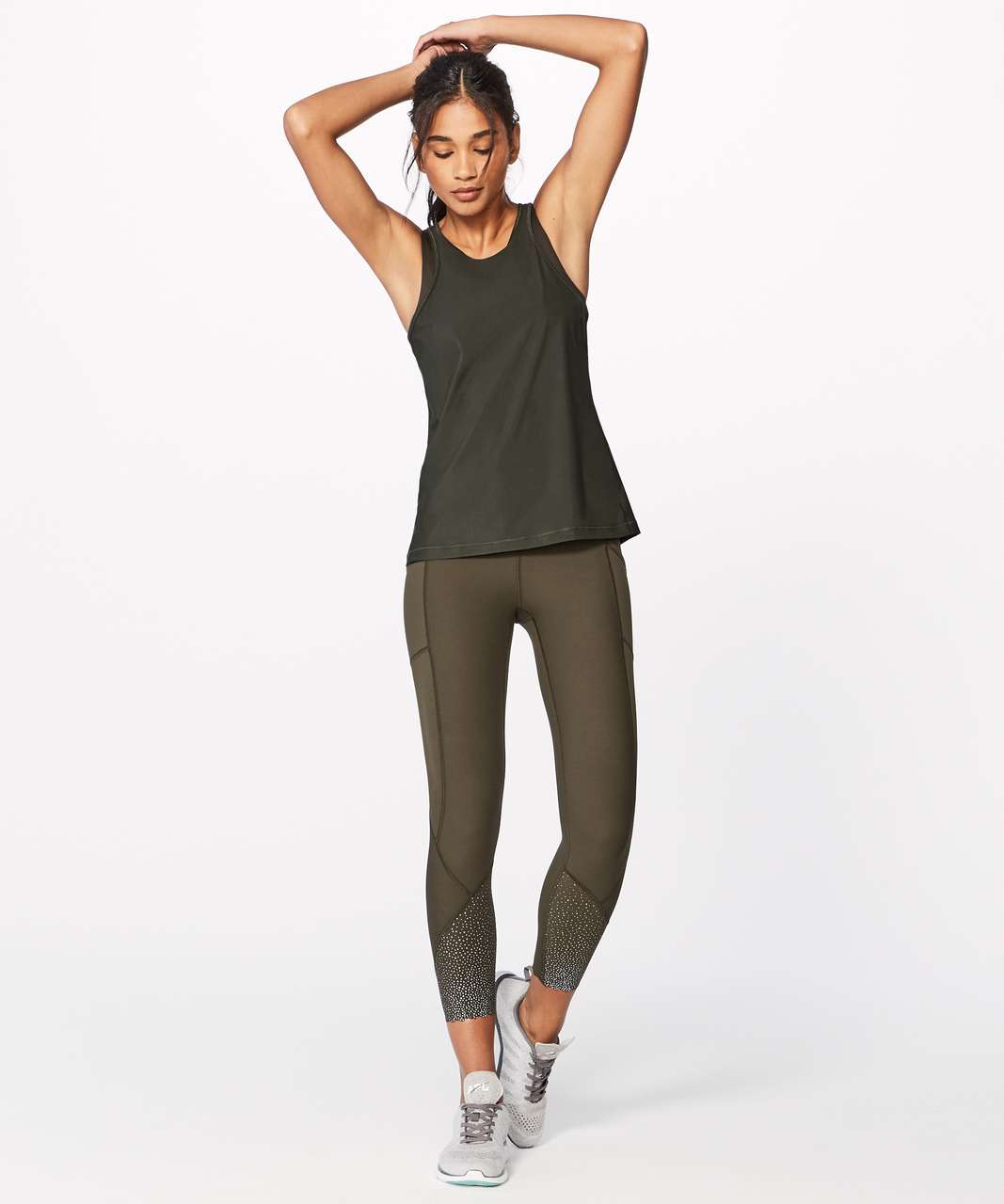 Lululemon In Your Pace Tank - Dark Olive