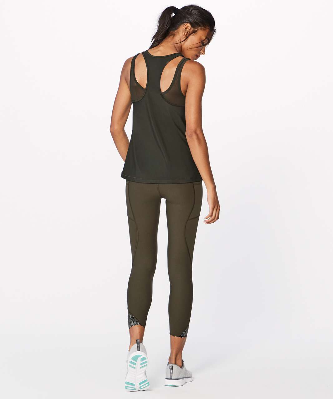 Lululemon In Your Pace Tank - Dark Olive