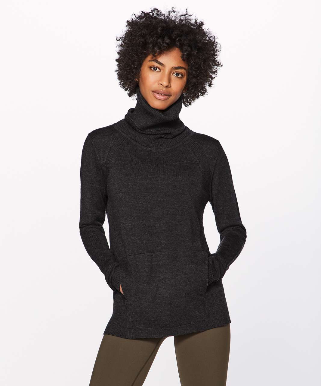 Lululemon Sweat & Savasana Sweater - Heathered Black