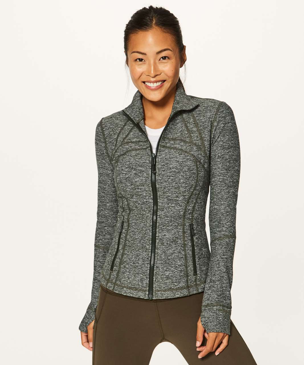 Someone is a little obsessed with everglade green. I think the define  jacket is the only item that's slightly off. What y'all think? : r/lululemon