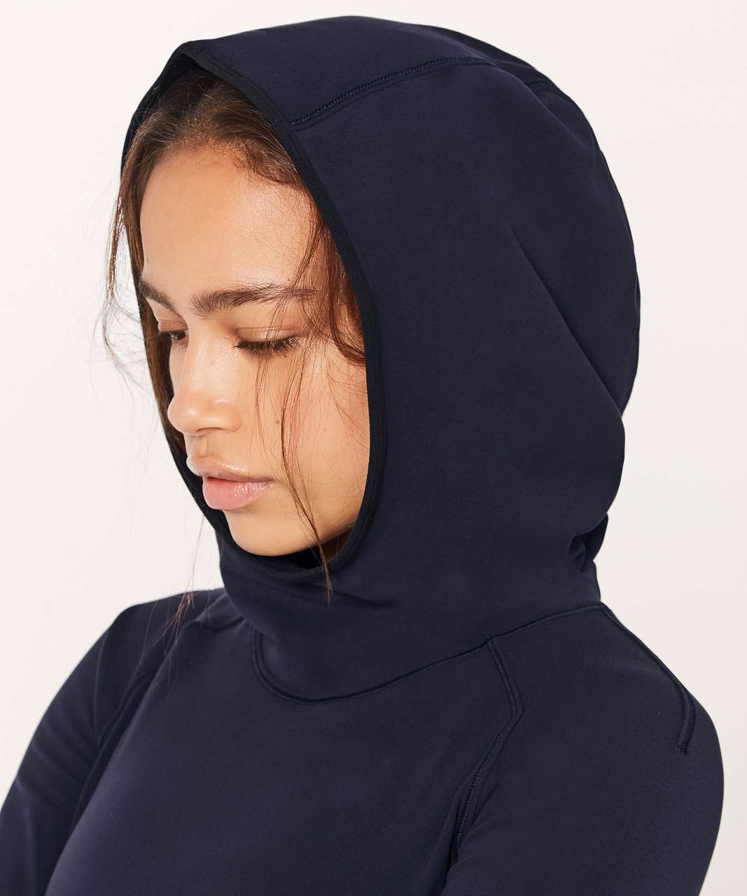 Lululemon Shape Up Pullover (Nulu) - Midnight Navy / Black - lulu fanatics