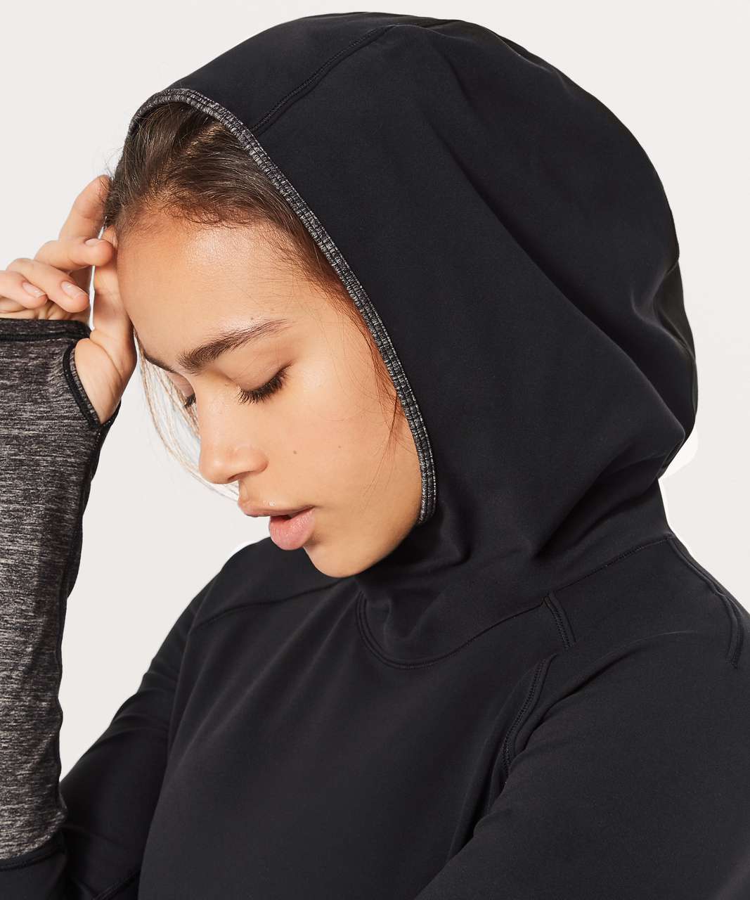 Lululemon Shape Up Pullover (Nulu) - Black / Heathered Black - lulu ...