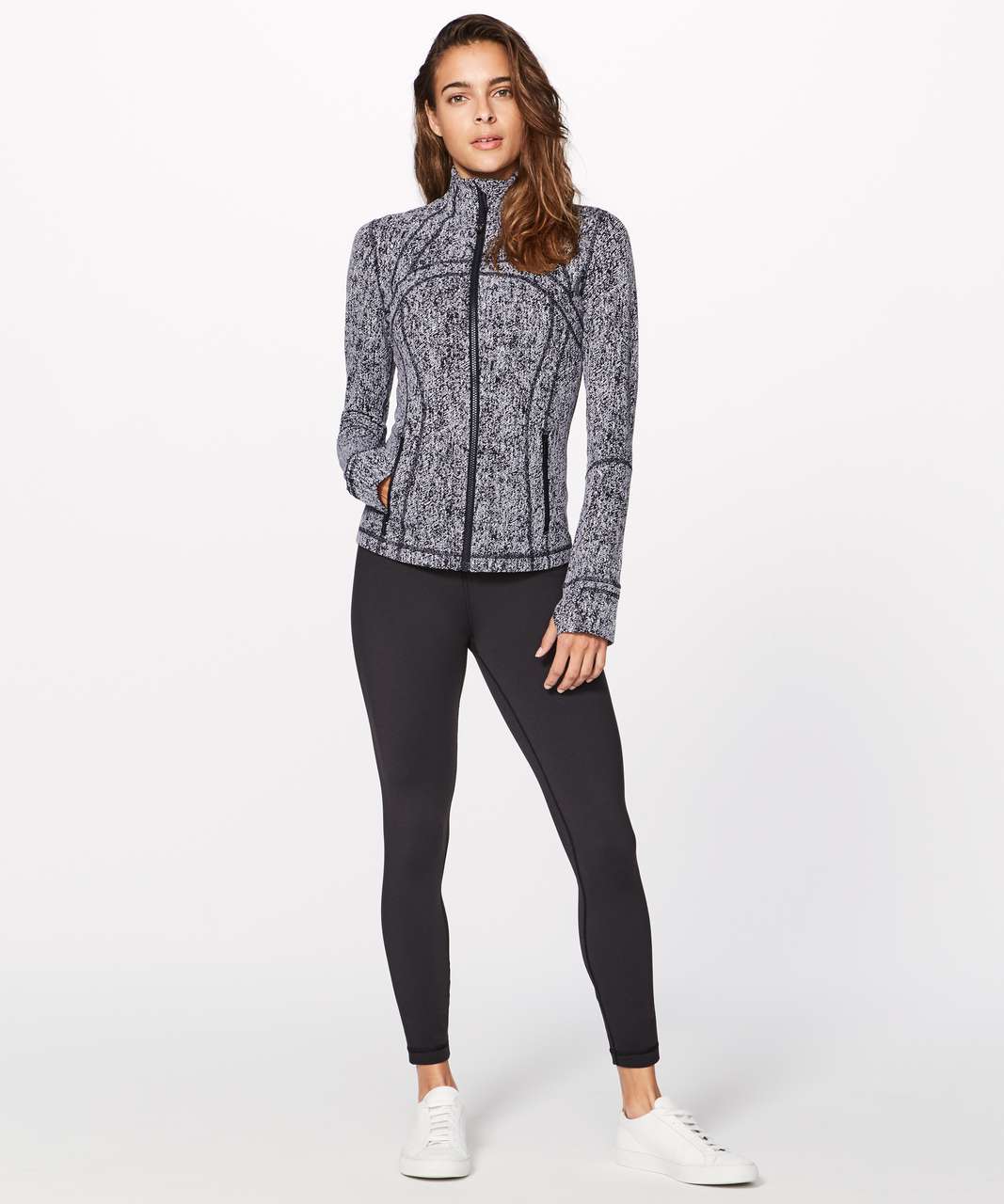 Lululemon Define Jacket - Frozen Fizz White Black - lulu fanatics