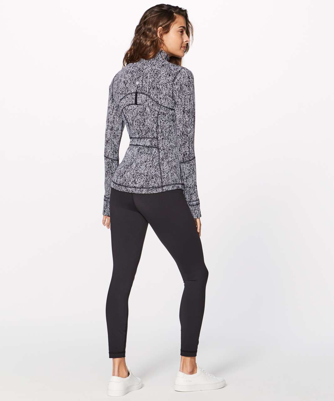 Lululemon Define Jacket - Luon Irregular Denim Twill Black White - lulu ...