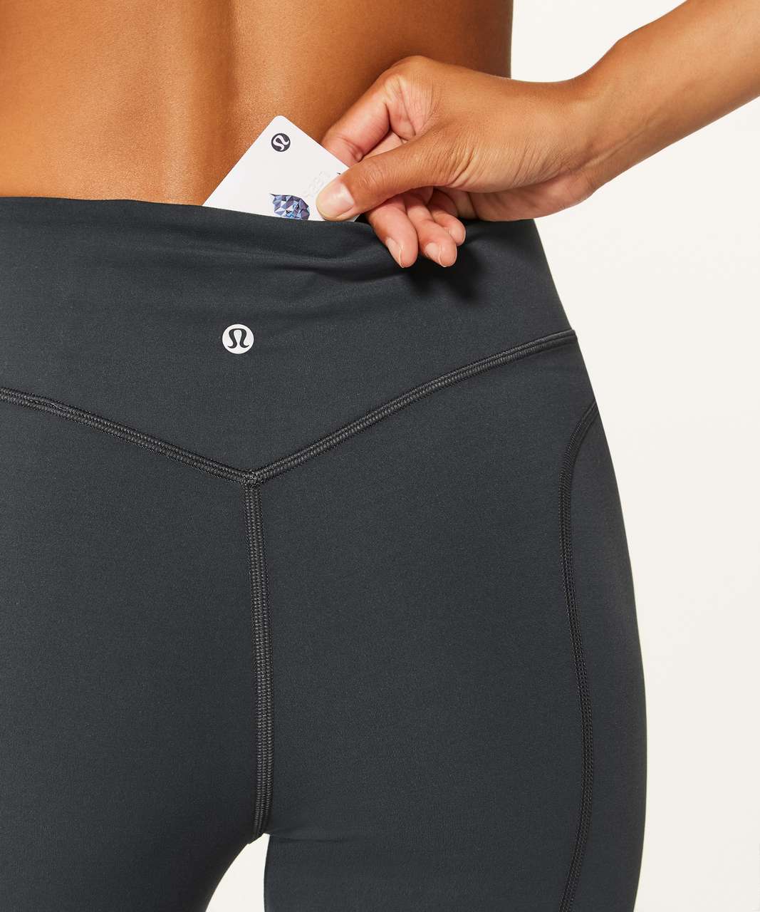 Lululemon Women's Active Crop 17'' Color Melanite Size 8 Stretch Mesh