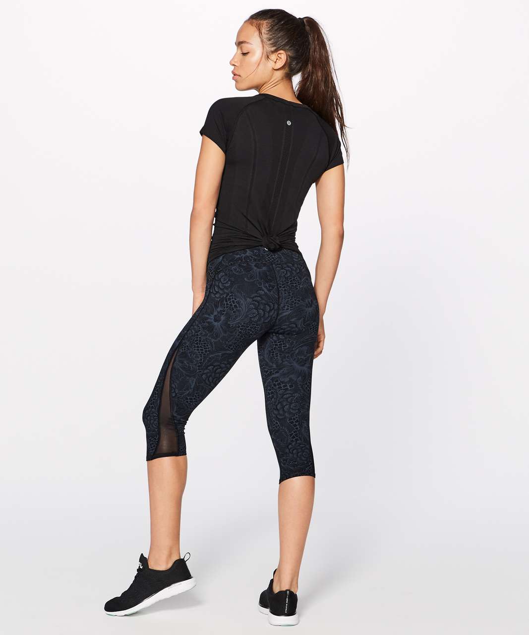 Lululemon Train Times Crop (17) - Pulse Capri Black / Black - lulu fanatics