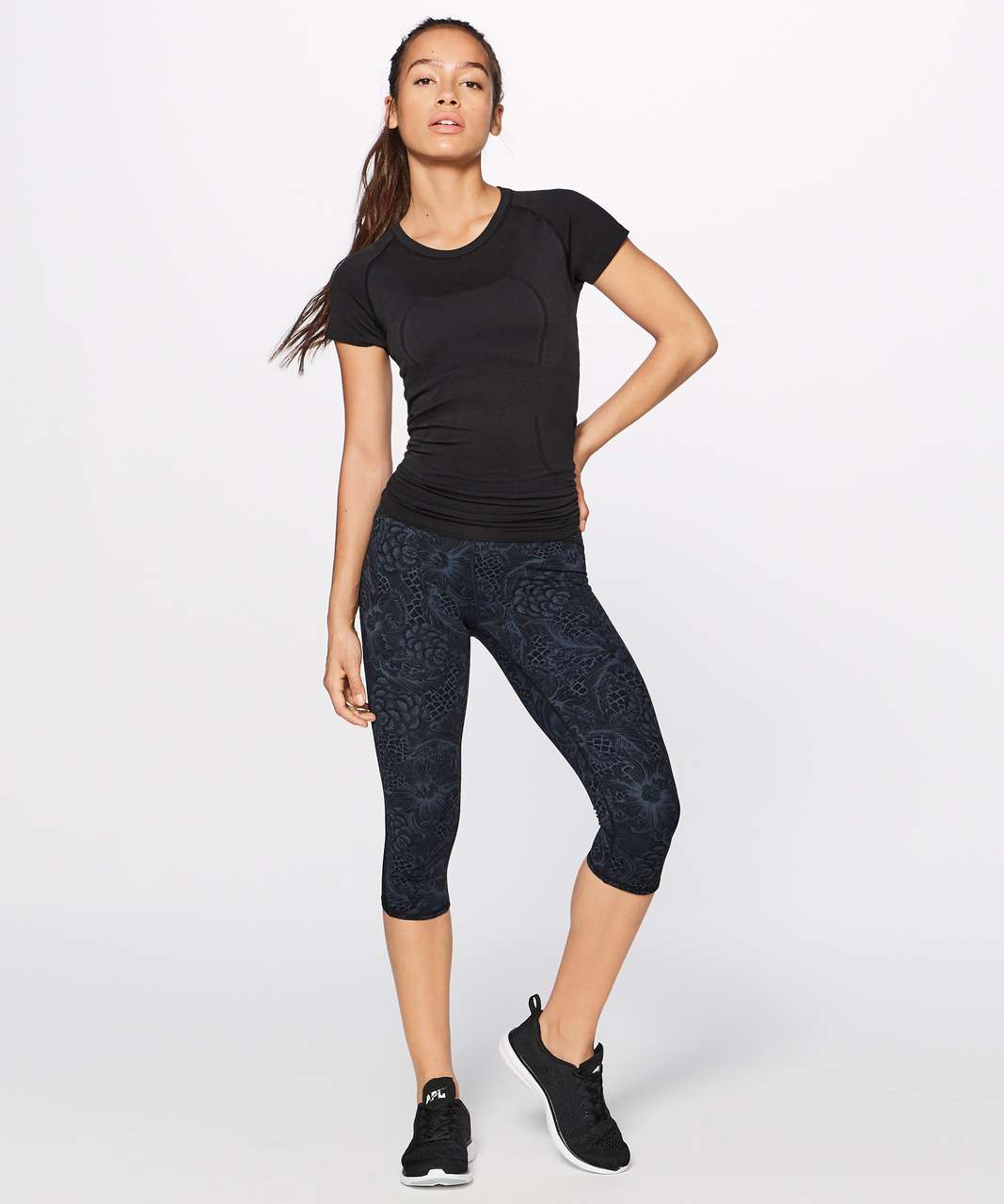 Lululemon Train Times Crop (17) - Nouveau Mach Blue Black - lulu fanatics