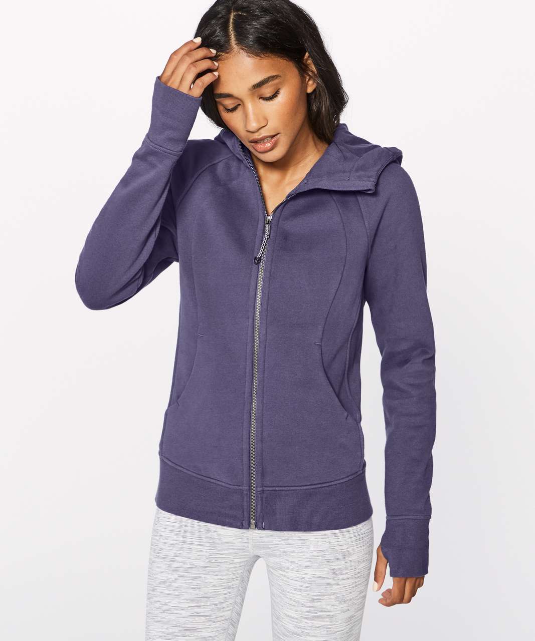 Lululemon Scuba Hoodie Light Cotton Fleece Floral Flock