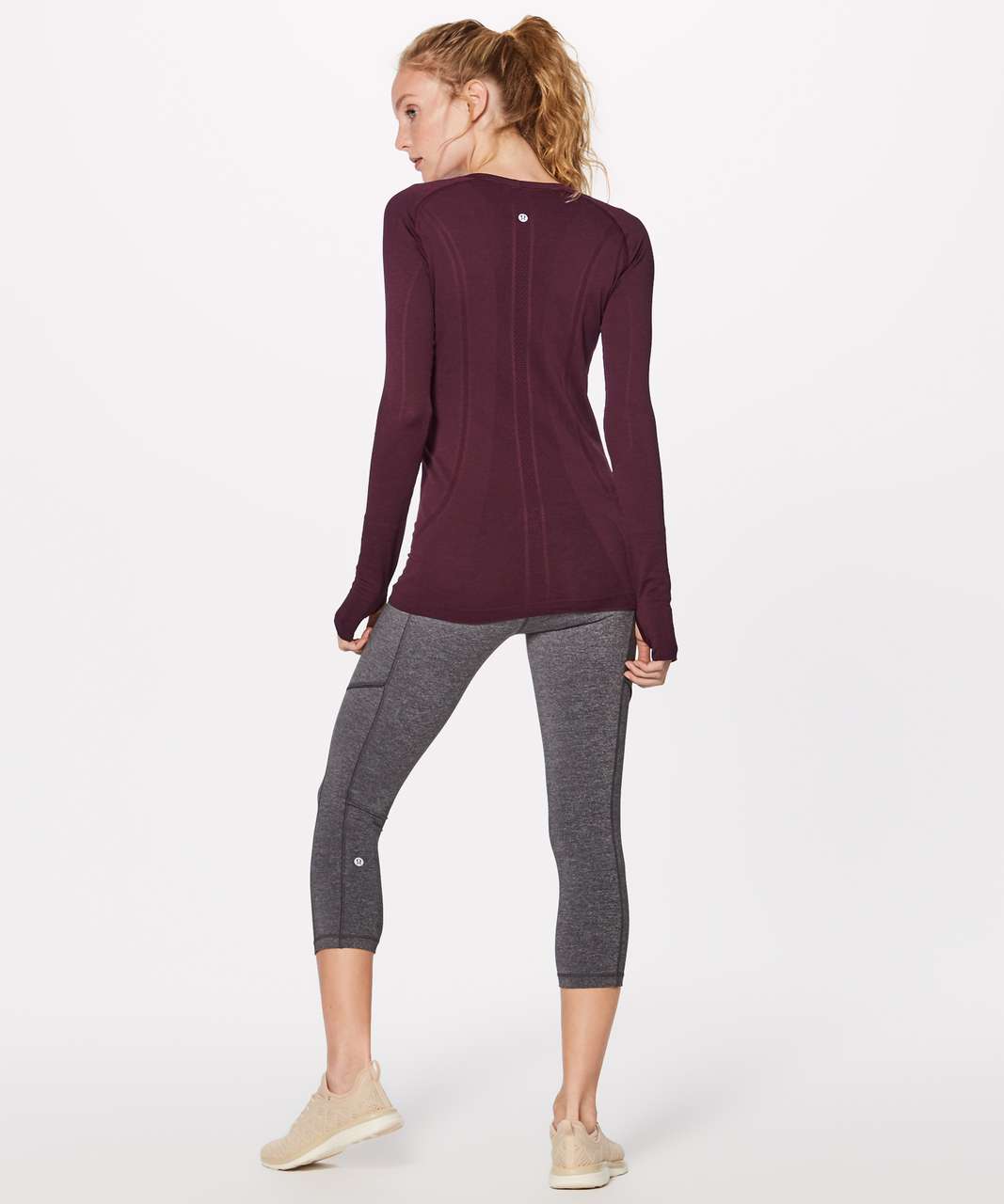 Lululemon Swiftly Tech Long Sleeve Crew - Garnet / Garnet