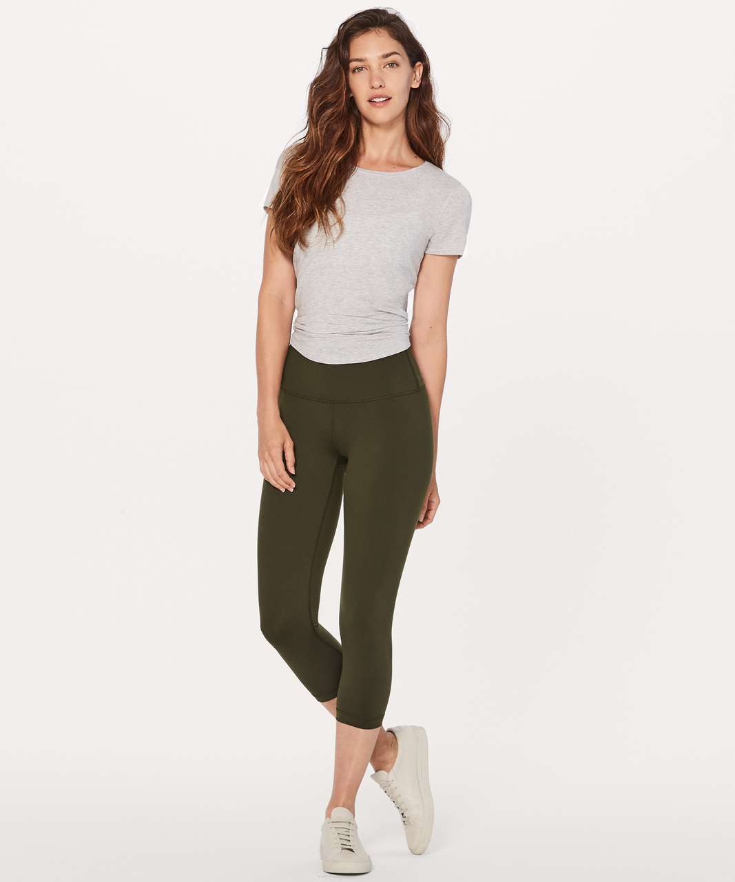 Lululemon Wunder Under Crop (Hi-Rise) *Full-On Luon 21" - Dark Olive