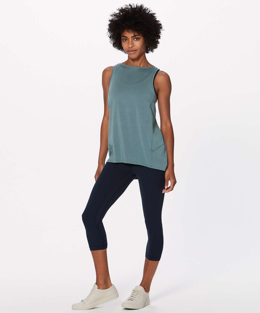 Lululemon Back In Action Tank - Mystic Green - lulu fanatics