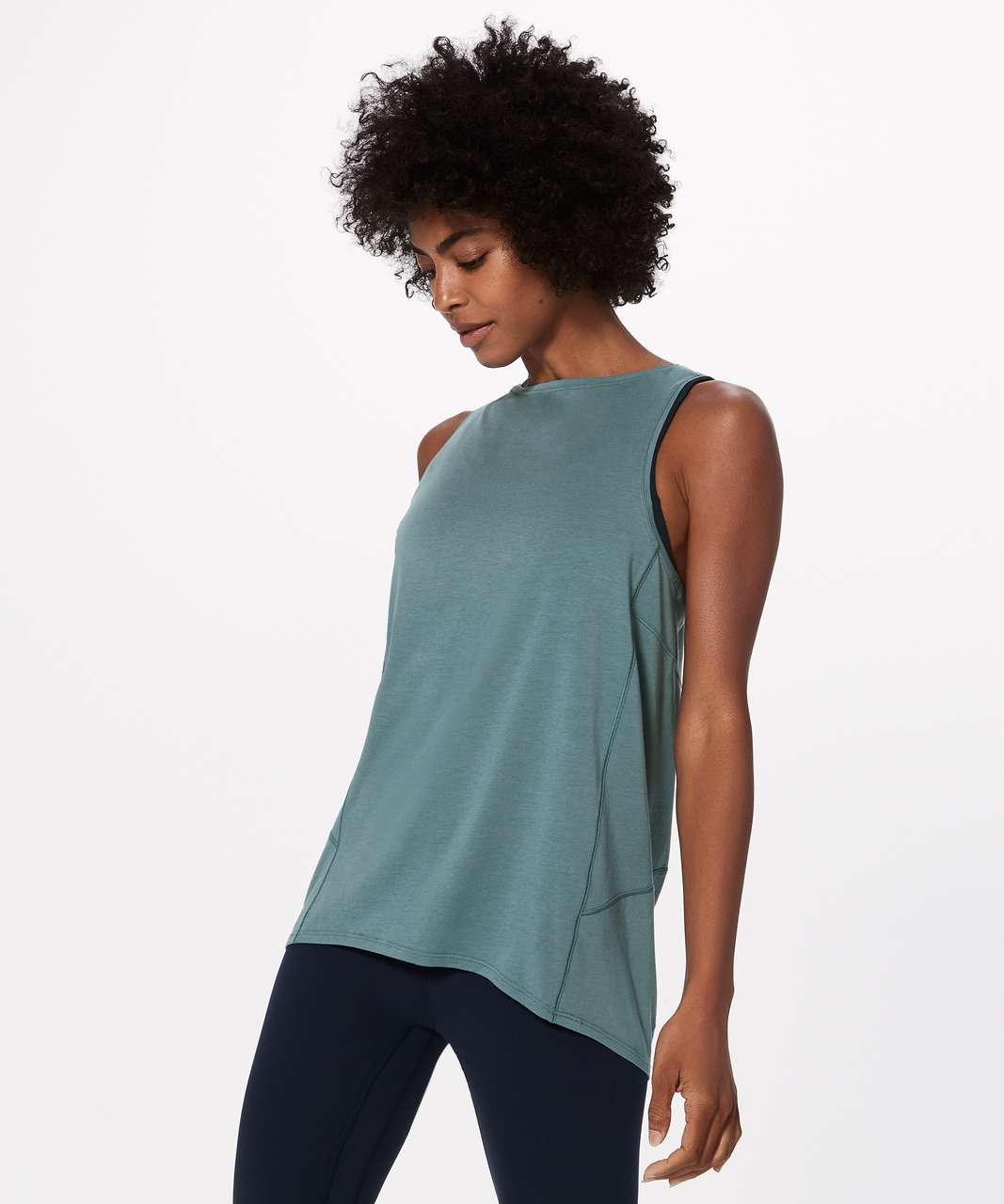 Lululemon Back In Action Tank - Mystic Green - lulu fanatics
