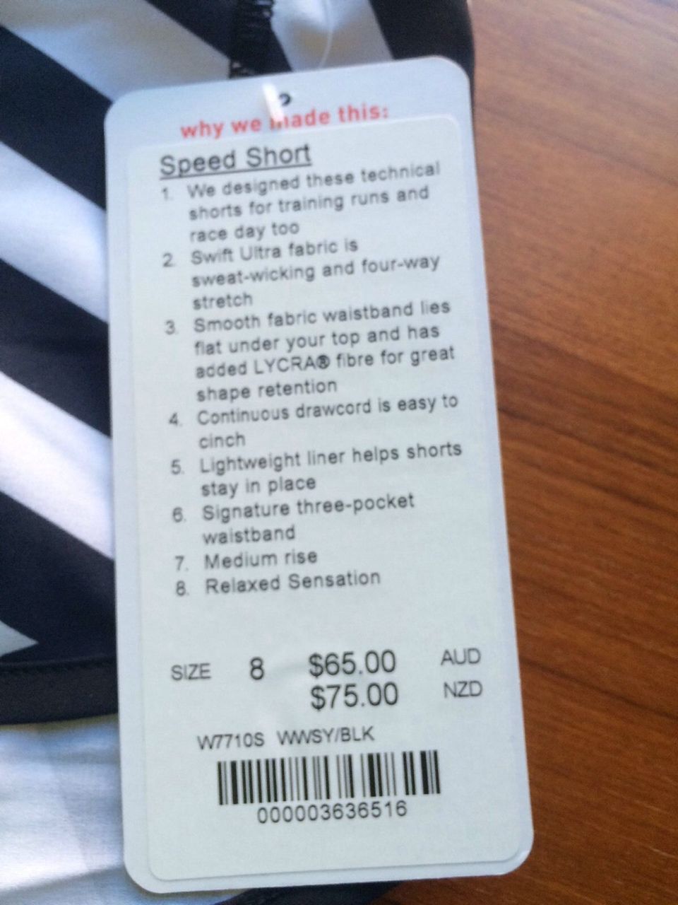 Lululemon Speed Short - 2014 Seawheeze - Which Way Sway