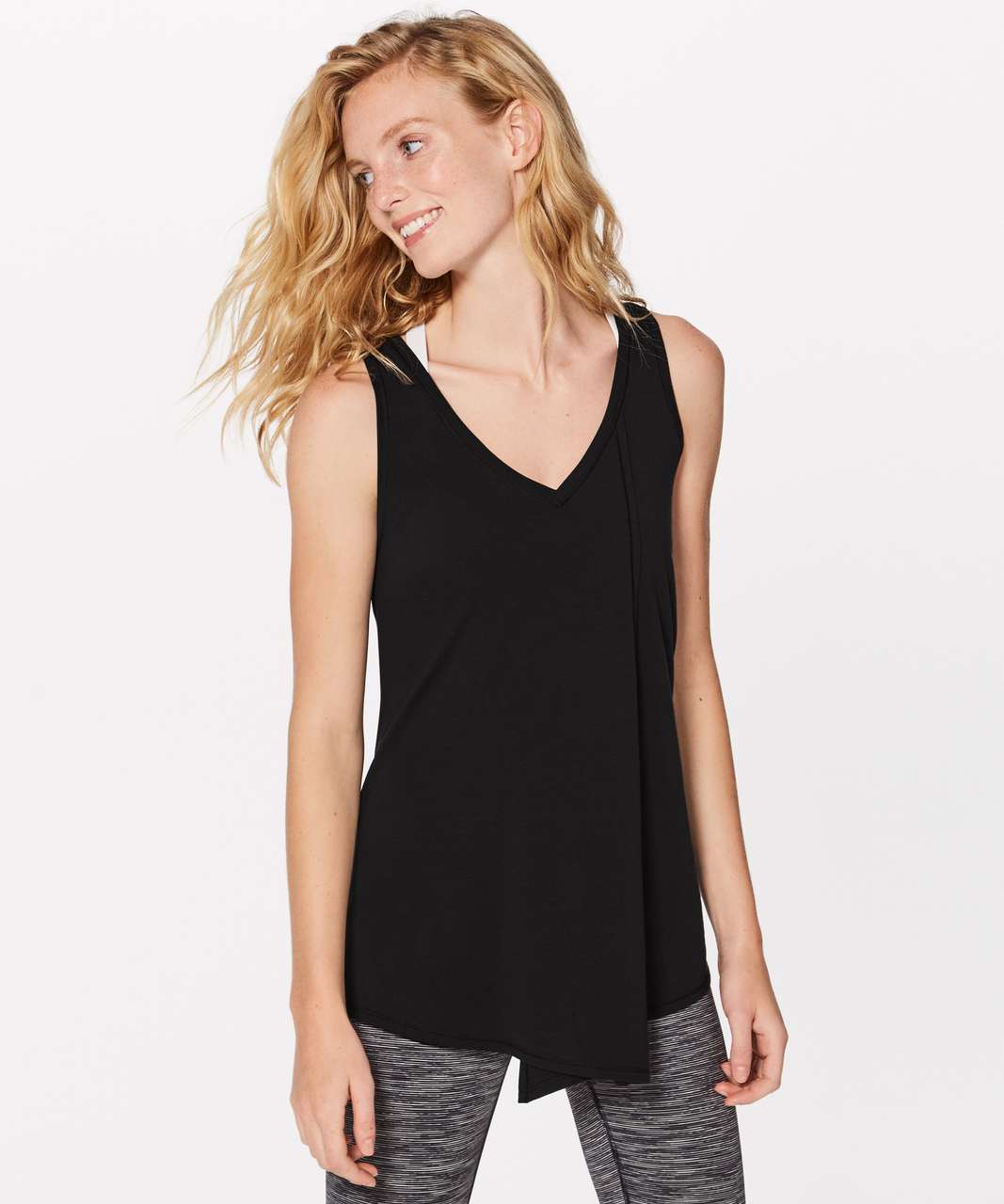 Lululemon Knot A Problem Tank - Black - lulu fanatics