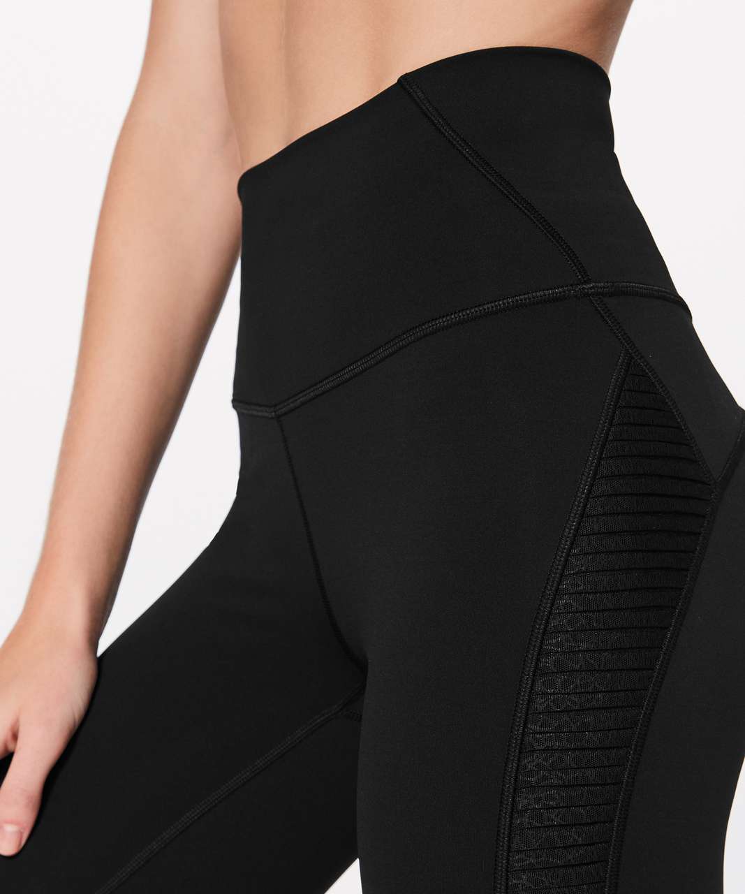 Lululemon Wunder Under Hi-Rise Tight (Pleat It) (Full-On Luxtreme 28) -  Black - lulu fanatics