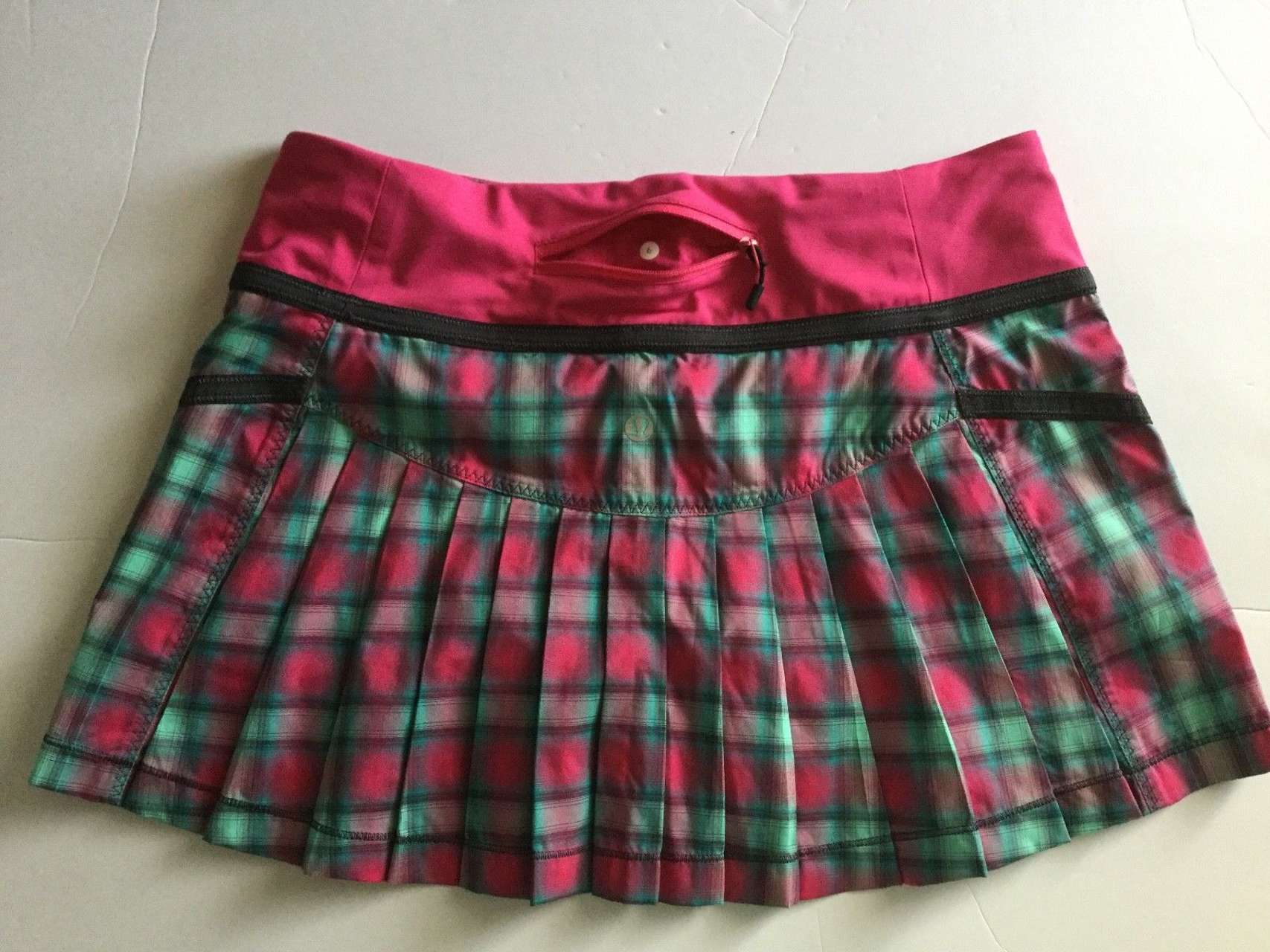 Lululemon Run: Reflection Skirt - Senorita Pink Plaid - lulu fanatics