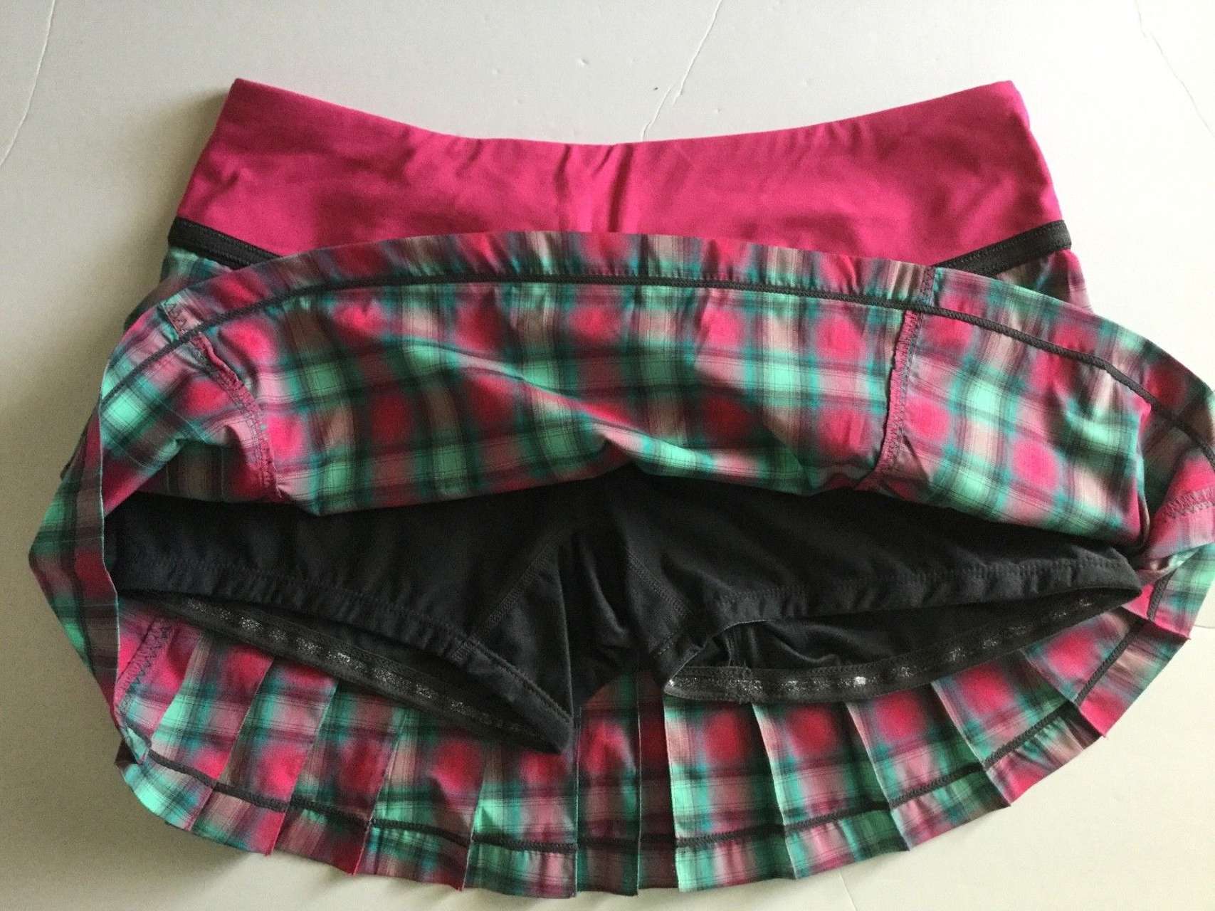 Lululemon Run: Reflection Skirt - Senorita Pink Plaid - lulu fanatics