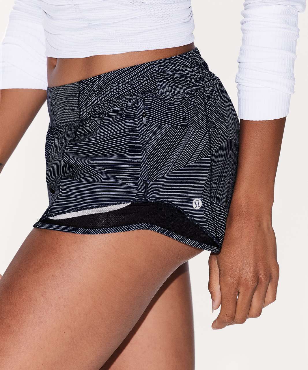 Lululemon Hotty Hot Short II (2.5") - Etch Hail Midnight Navy / Midnight Navy