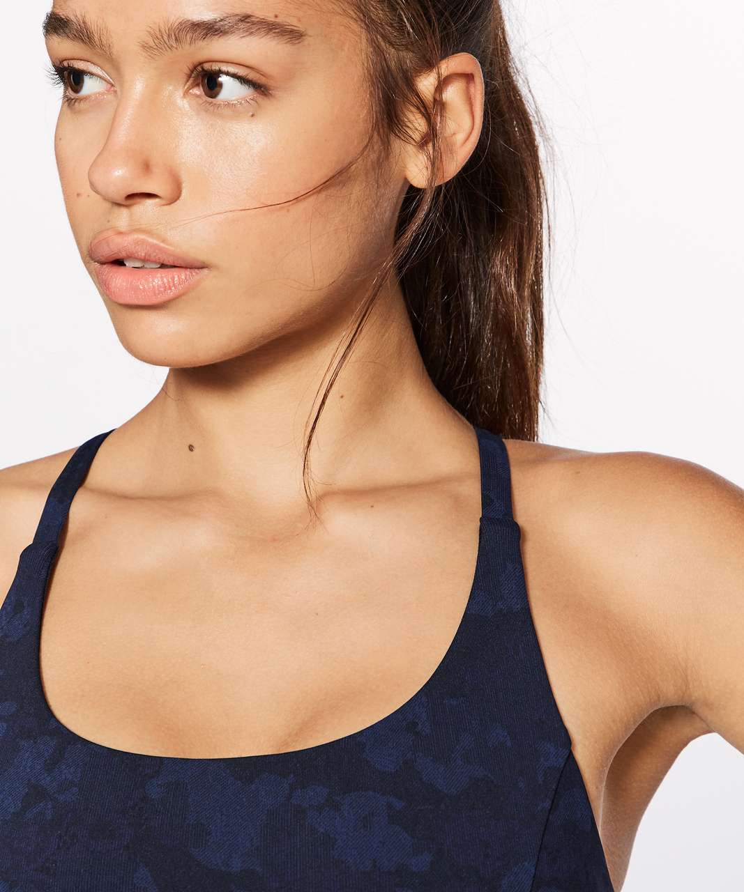 Lululemon Train Times Bra - Camouflaged Midnight Navy Black / Black - lulu  fanatics