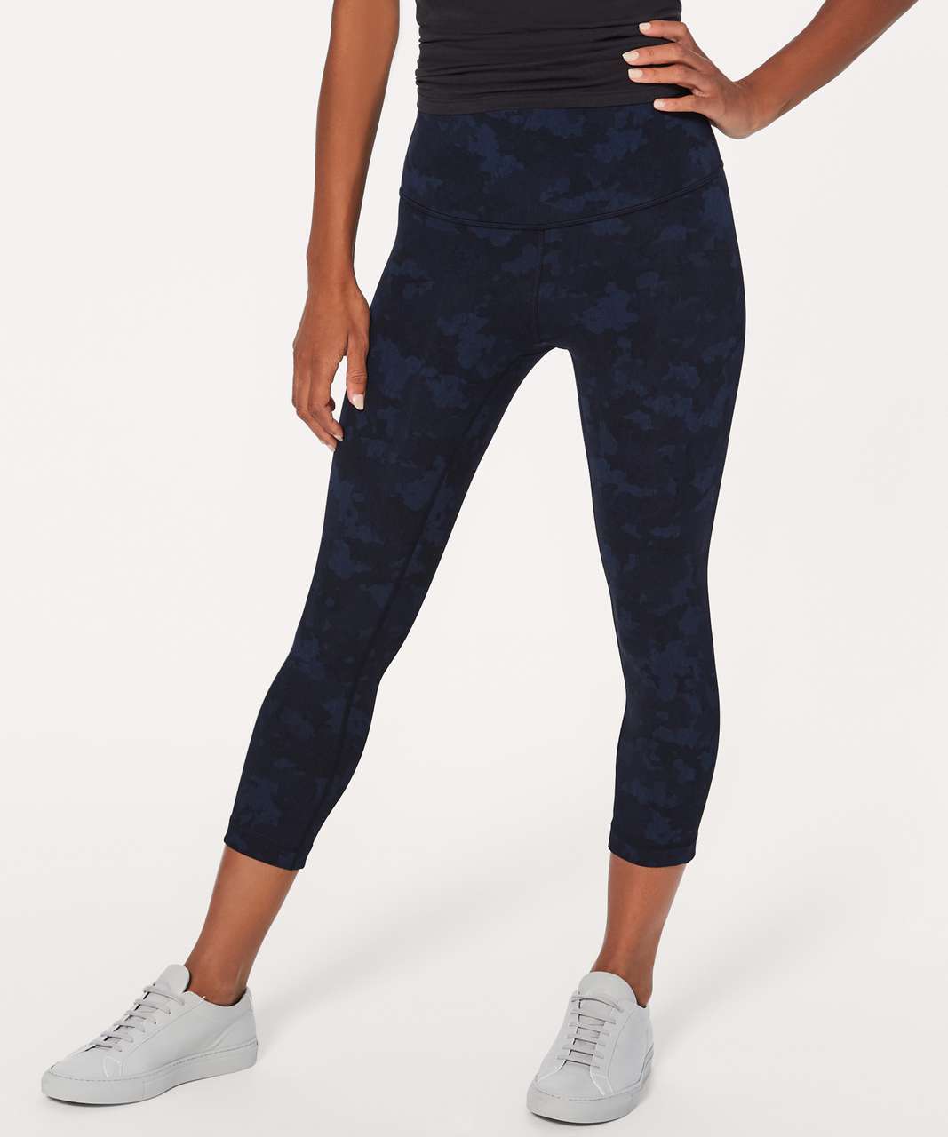 Lululemon Wunder Under Crop (Hi-Rise) (Full-On Luxtreme 21") - Camouflaged Midnight Navy Black