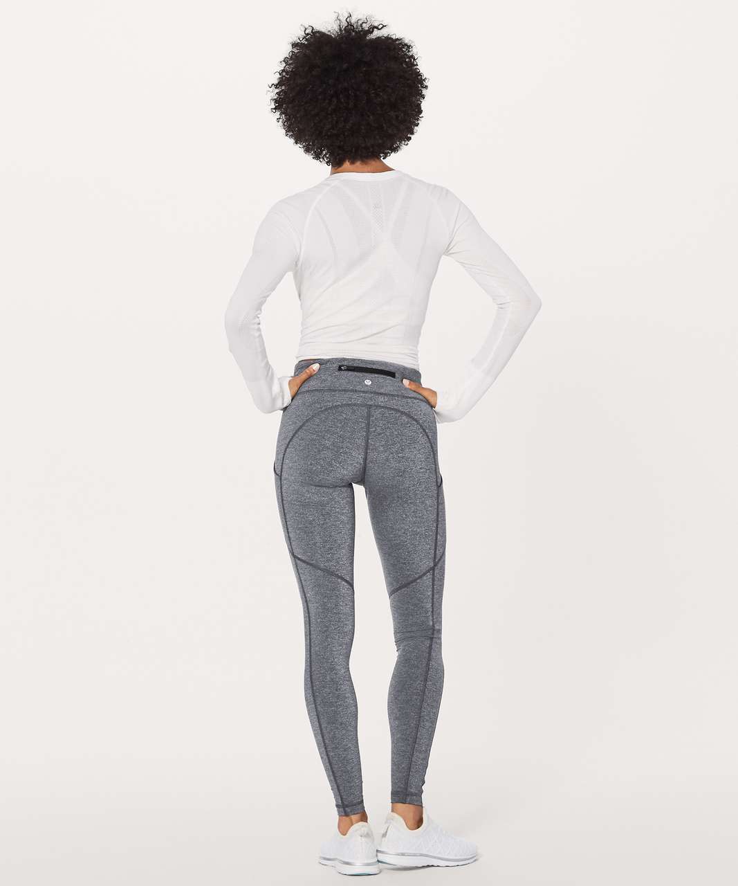 Lululemon Speed Tight V (29) - Heathered Black - lulu fanatics