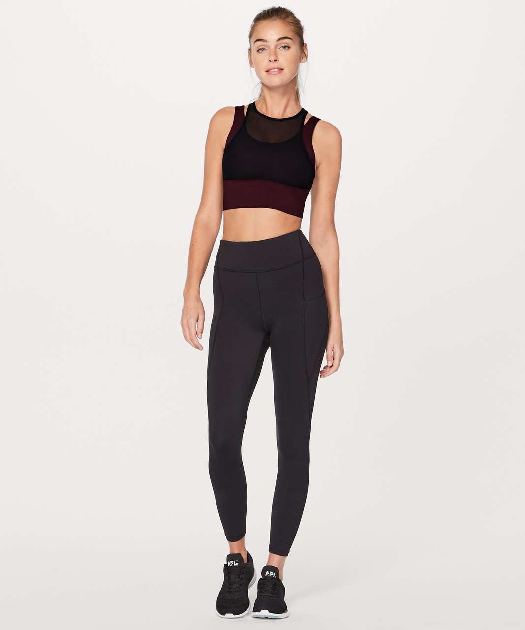 Lululemon Double Tap Bra II - Dark Adobe / Black