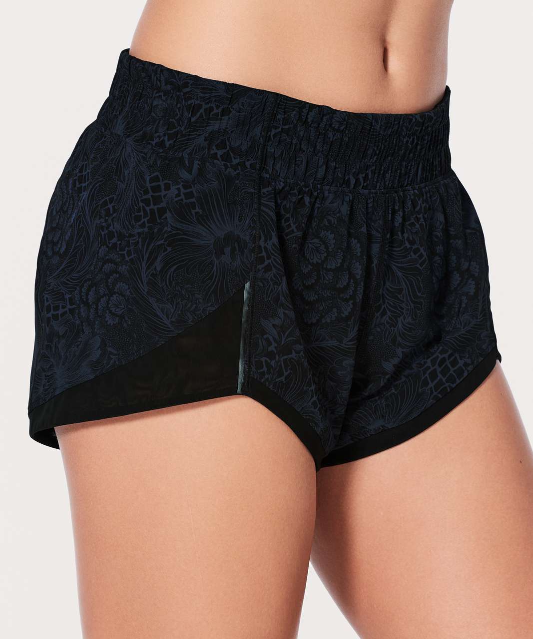 Lululemon Miles Ahead Short (2.5") - Nouveau Mach Blue Black / Black