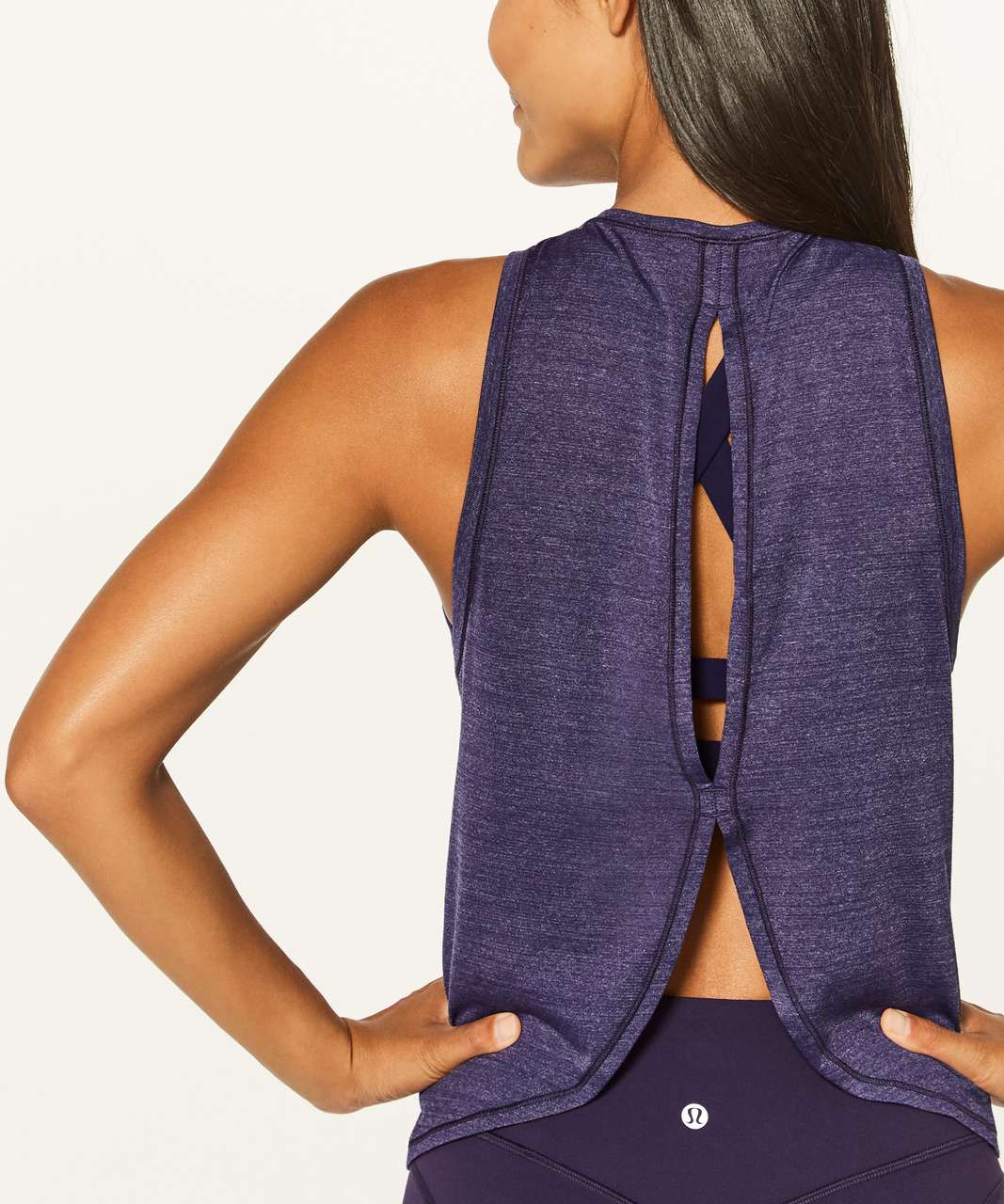 Lululemon Twist & Reach Tank - Heathered Aeon - lulu fanatics