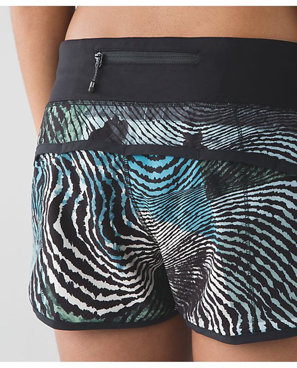 Lululemon Speed Short - 2016 Seawheeze - Secret Society Tofino Teal Black