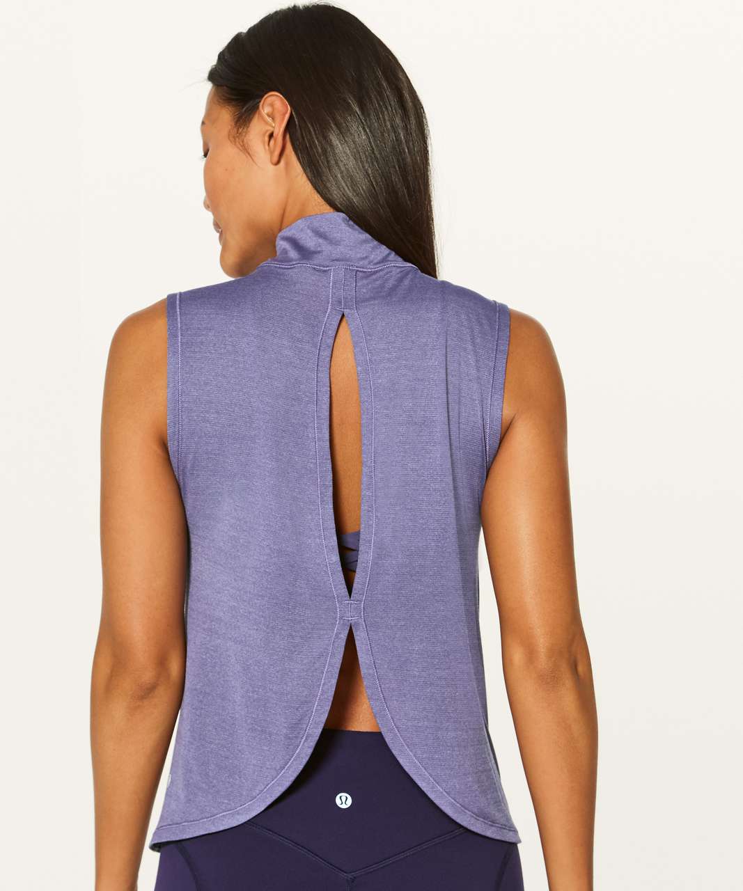 Lululemon Twist & Reach Mock Neck Tank - Heathered Viola