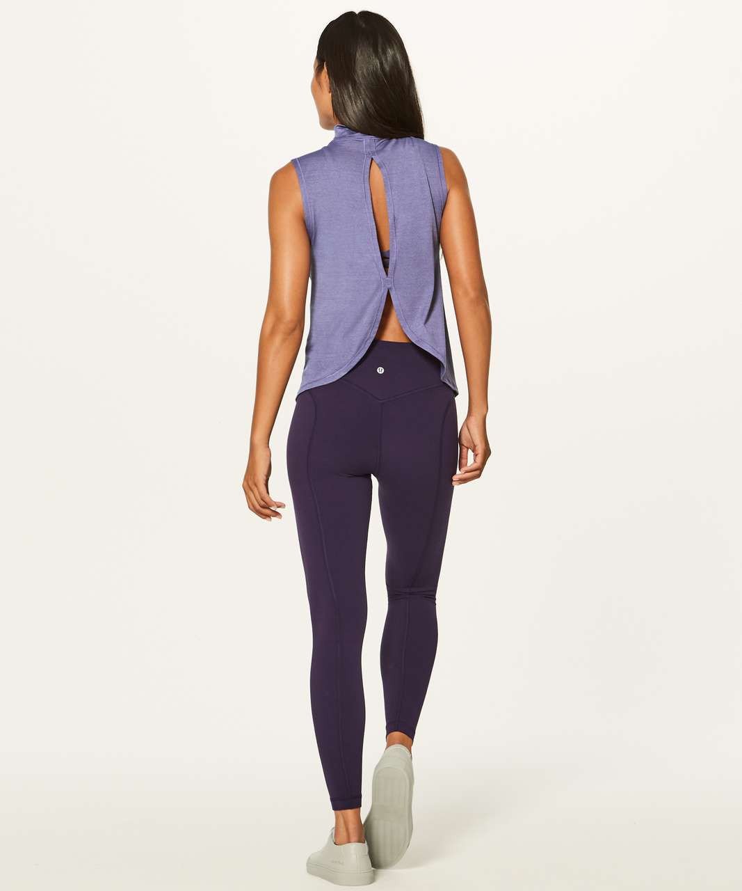 Lululemon Twist & Reach Mock Neck Tank - Heathered Viola