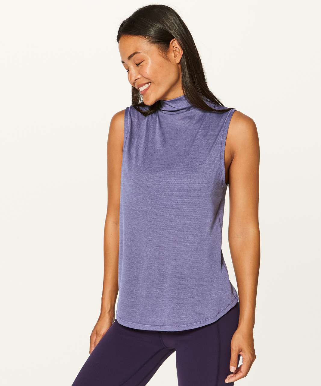 Lululemon Twist & Reach Mock Neck Tank - Heathered Viola