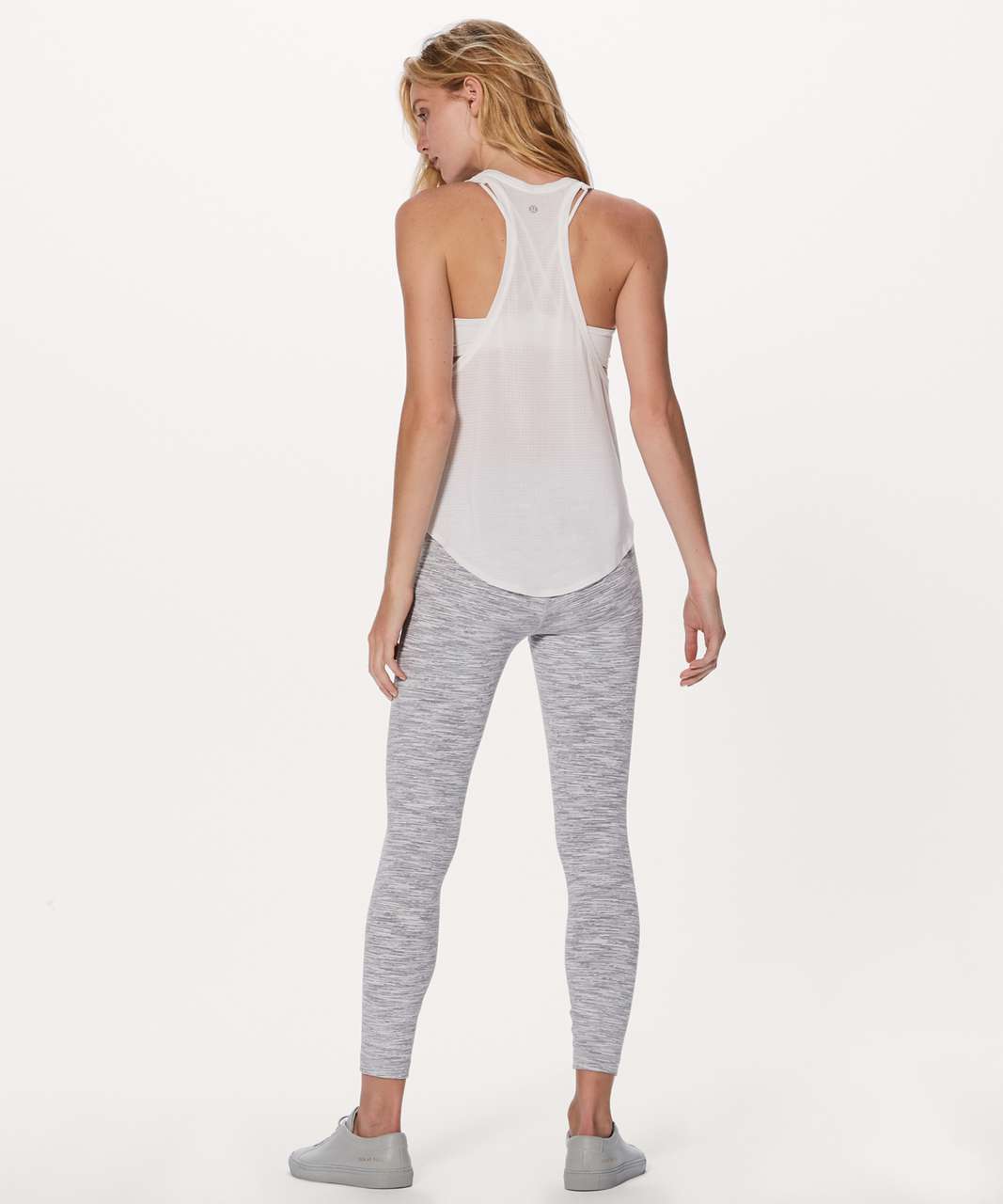 Lululemon Plank To Pike Tank - Heathered White / White