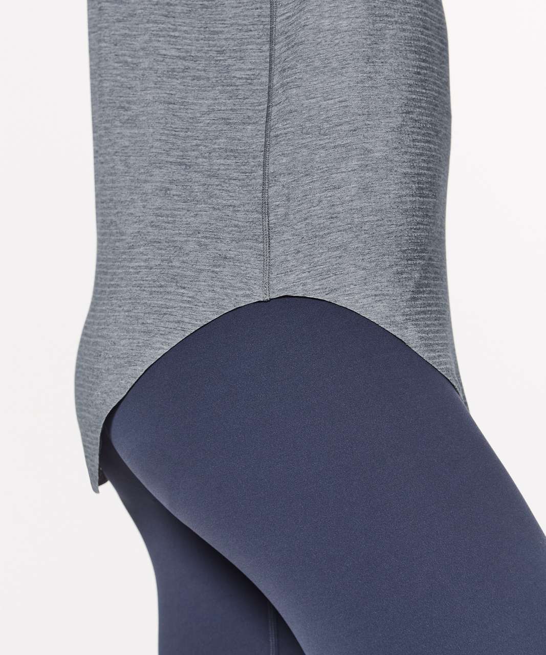 Lululemon Plank To Pike Tank - Heathered Black / Black