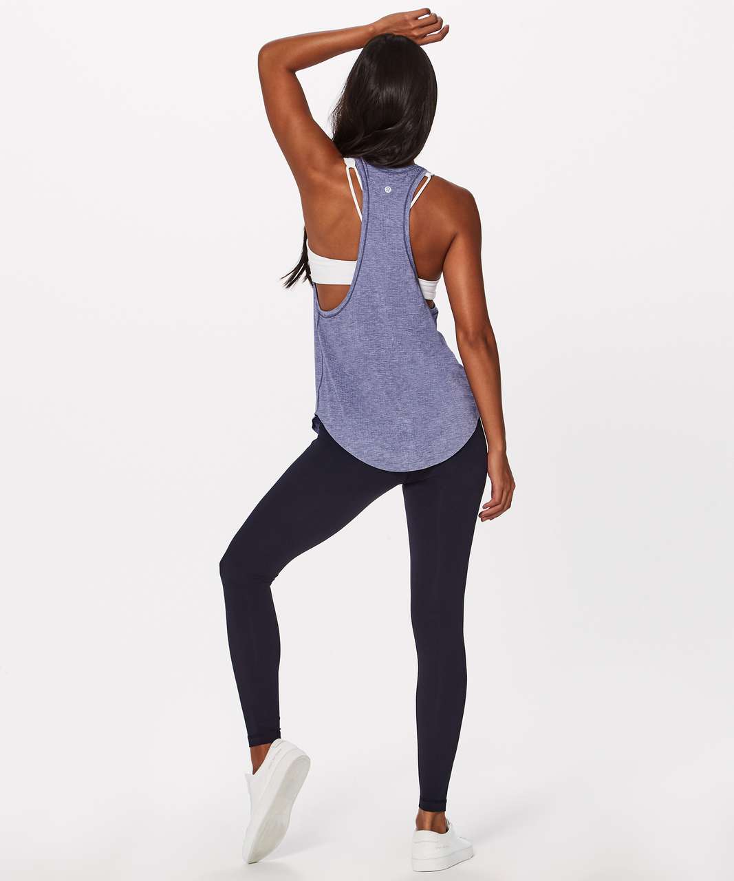 Lululemon Plank To Pike Tank - Heathered Twilight Blue / Twilight Blue