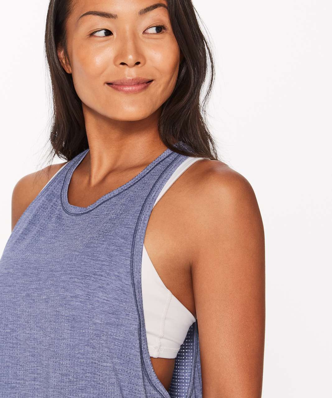 Lululemon Plank To Pike Tank - Heathered Twilight Blue / Twilight Blue