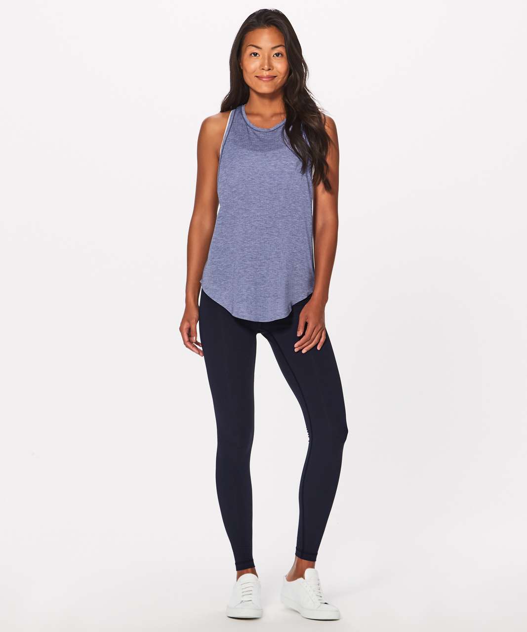 Lululemon Plank To Pike Tank - Heathered Twilight Blue / Twilight Blue