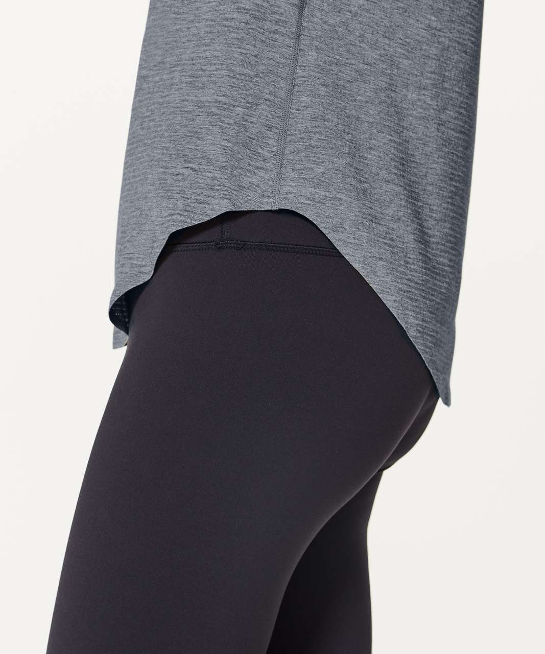 Lululemon Plank To Pike Short Sleeve - Heathered Black / Black