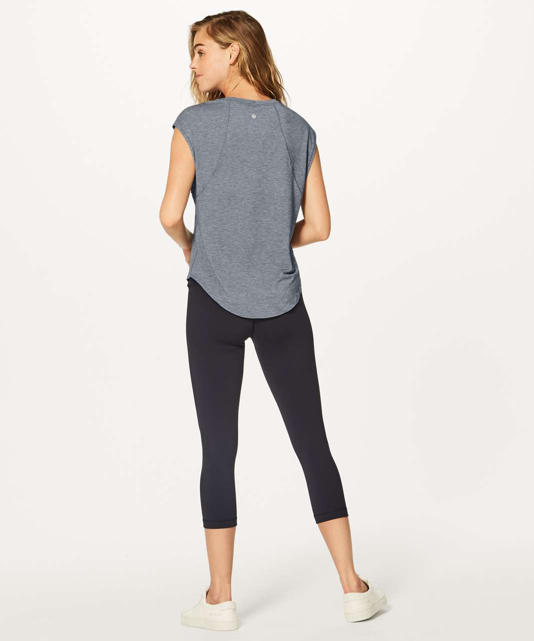 Lululemon Plank To Pike Short Sleeve - Heathered Black / Black