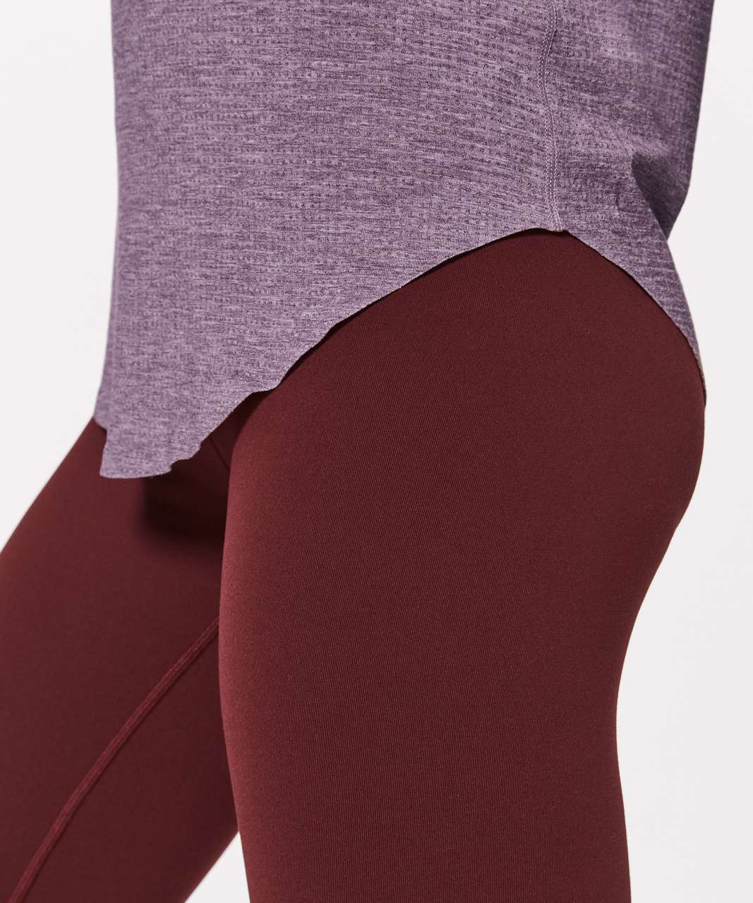 Lululemon Plank To Pike Short Sleeve - Heathered Garnet / Garnet