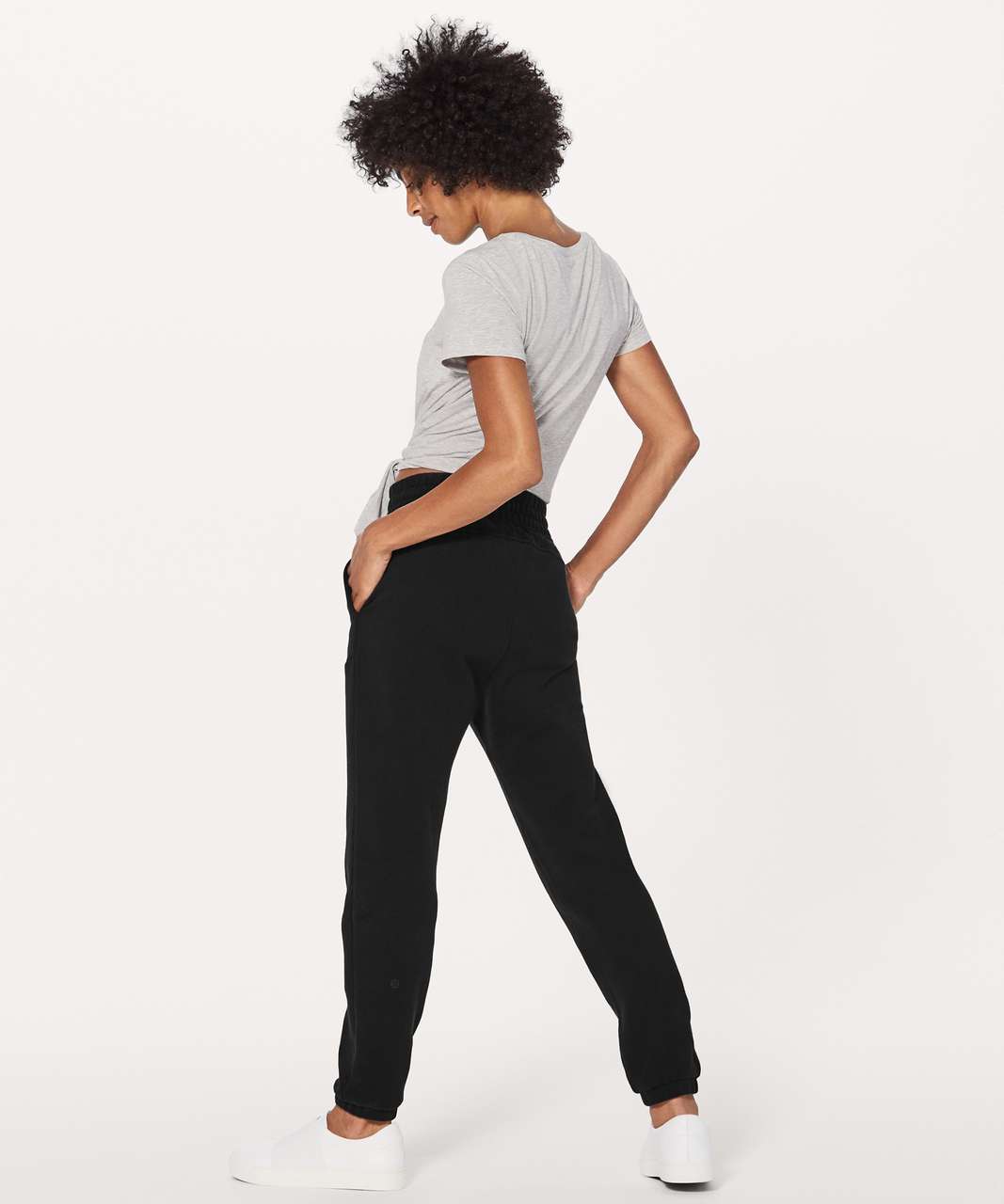 Lululemon Warm Down High Rise Jogger Modal - Black - lulu fanatics