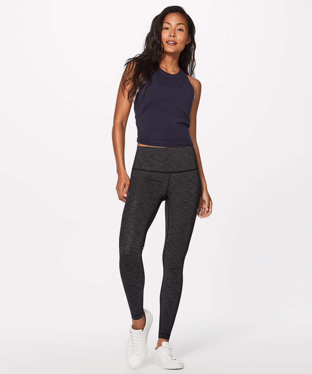 Lululemon Wunder Under Low-Rise Tight *28 - Heathered Herringbone Heathered  Black Black - lulu fanatics