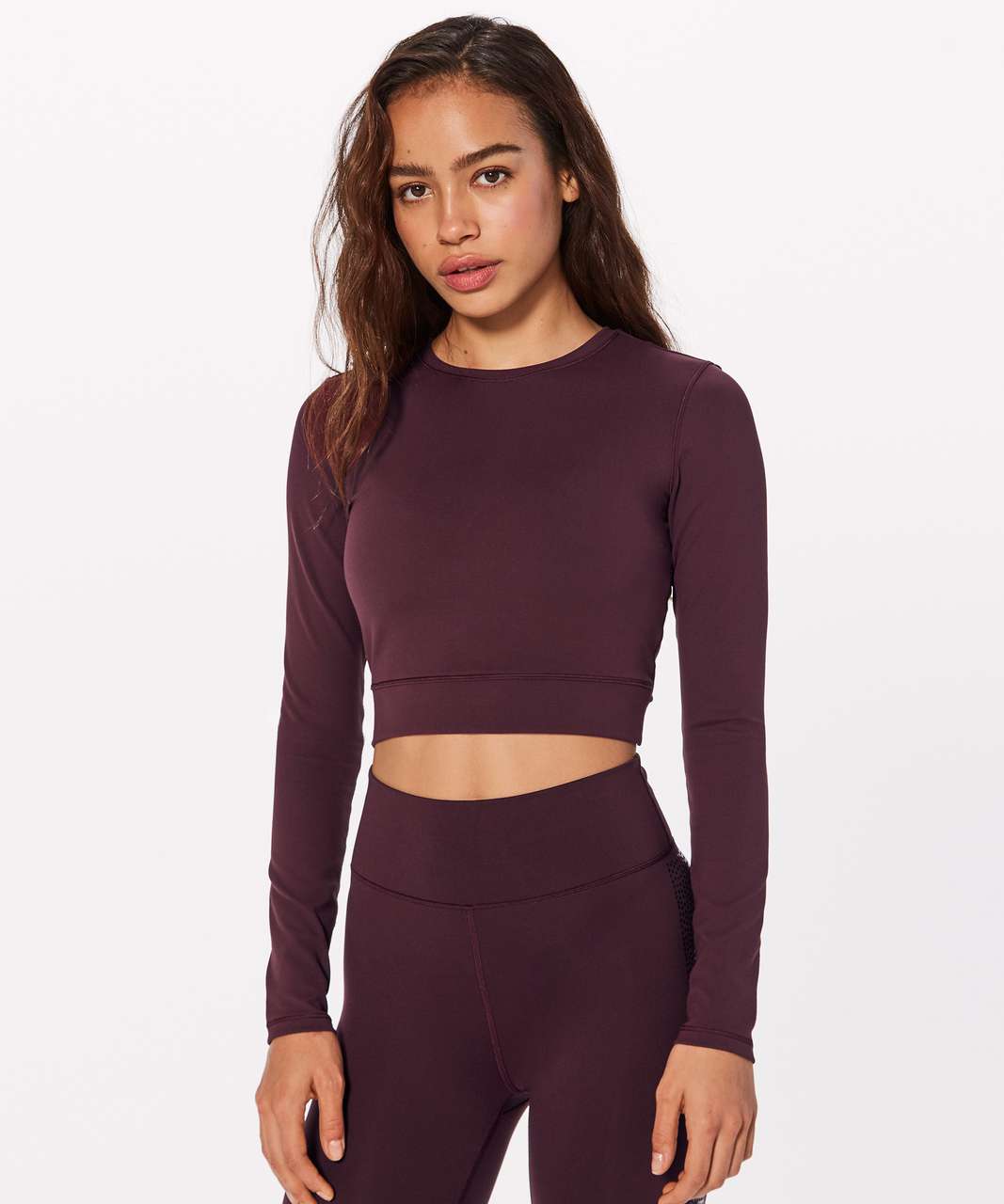 Lululemon Plank To Pike Long Sleeve (Everlux) - Garnet