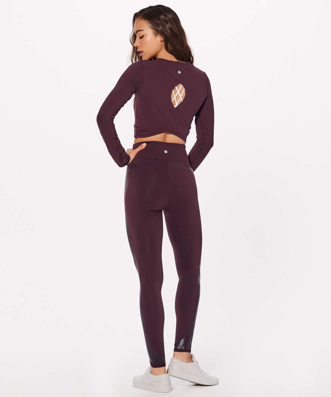 Lululemon Plank To Pike Long Sleeve (Everlux) - Garnet