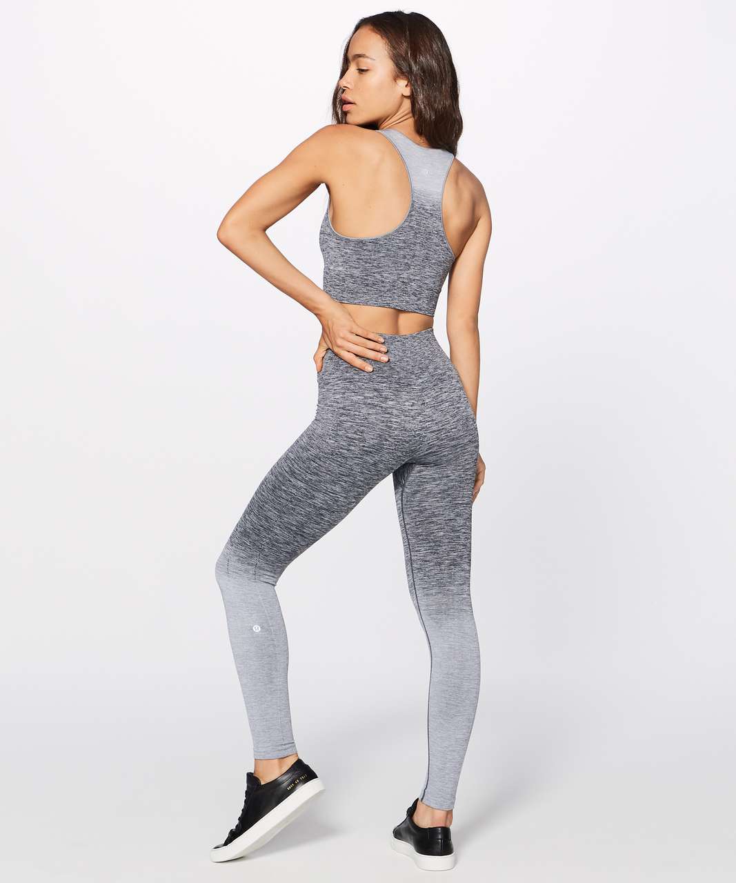 Lululemon Blue/Gray Ombré Balance & Resist 7/8 Tight Yoga Leggings