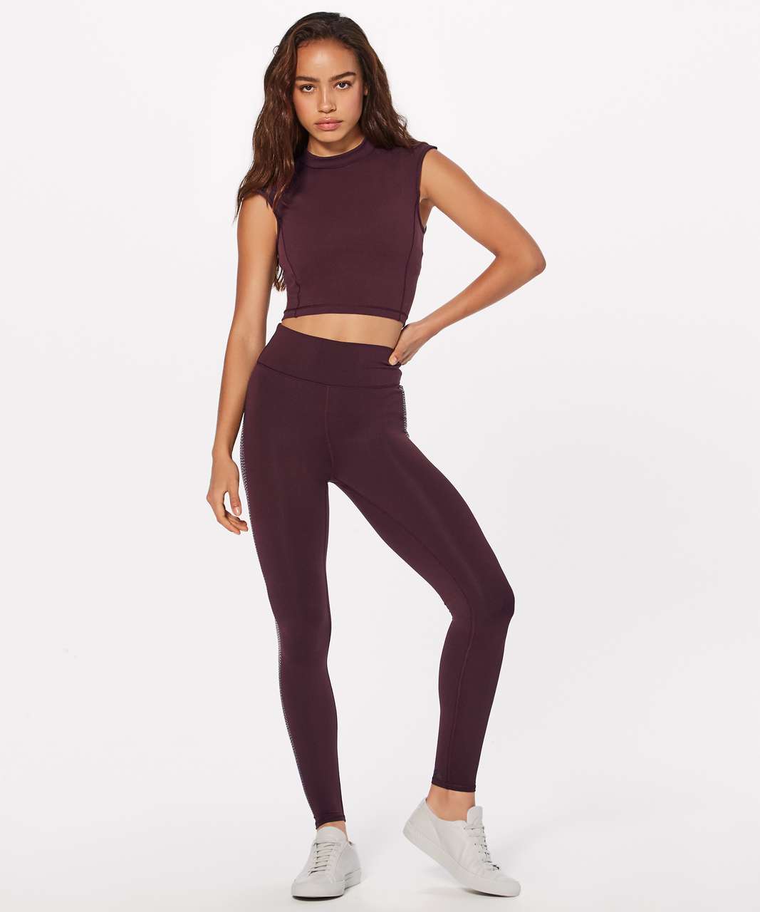 Lululemon Plank To Pike Mockneck (Everlux) - Garnet