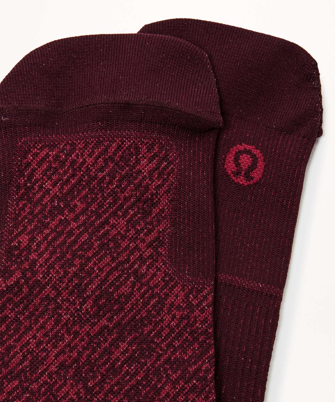 Lululemon Light Speed Sock (Silver) - Garnet / Scarlet